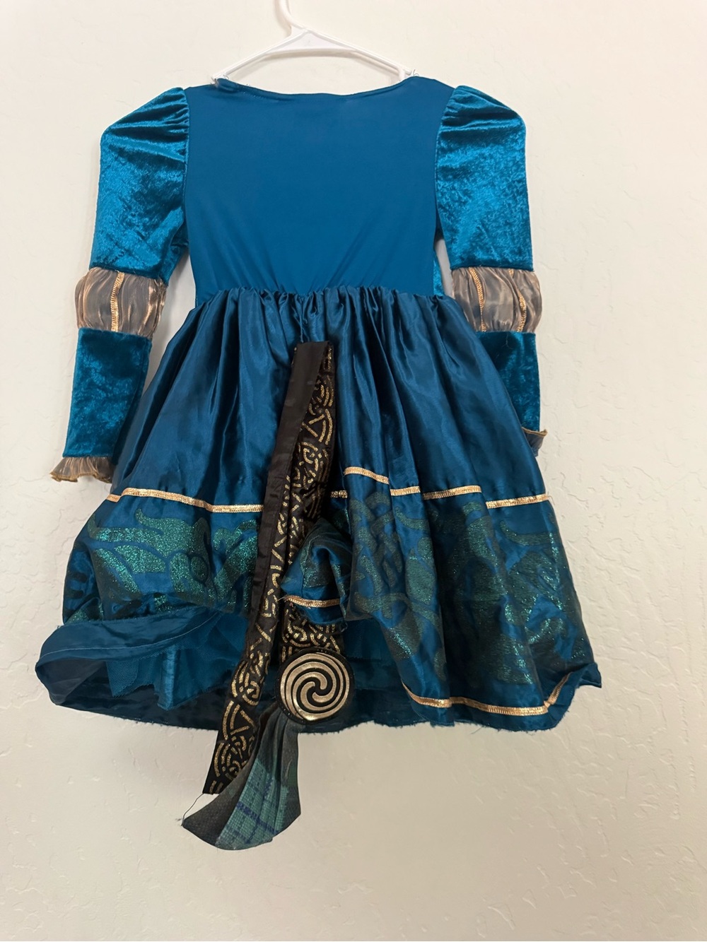 Disney Brave Teal and Gold Princess Dress Costume - Picture 2 of 4
